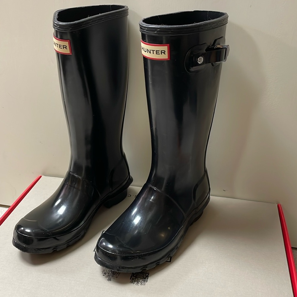 Hunter Boots- Original Kids Gloss - Black - Size 2